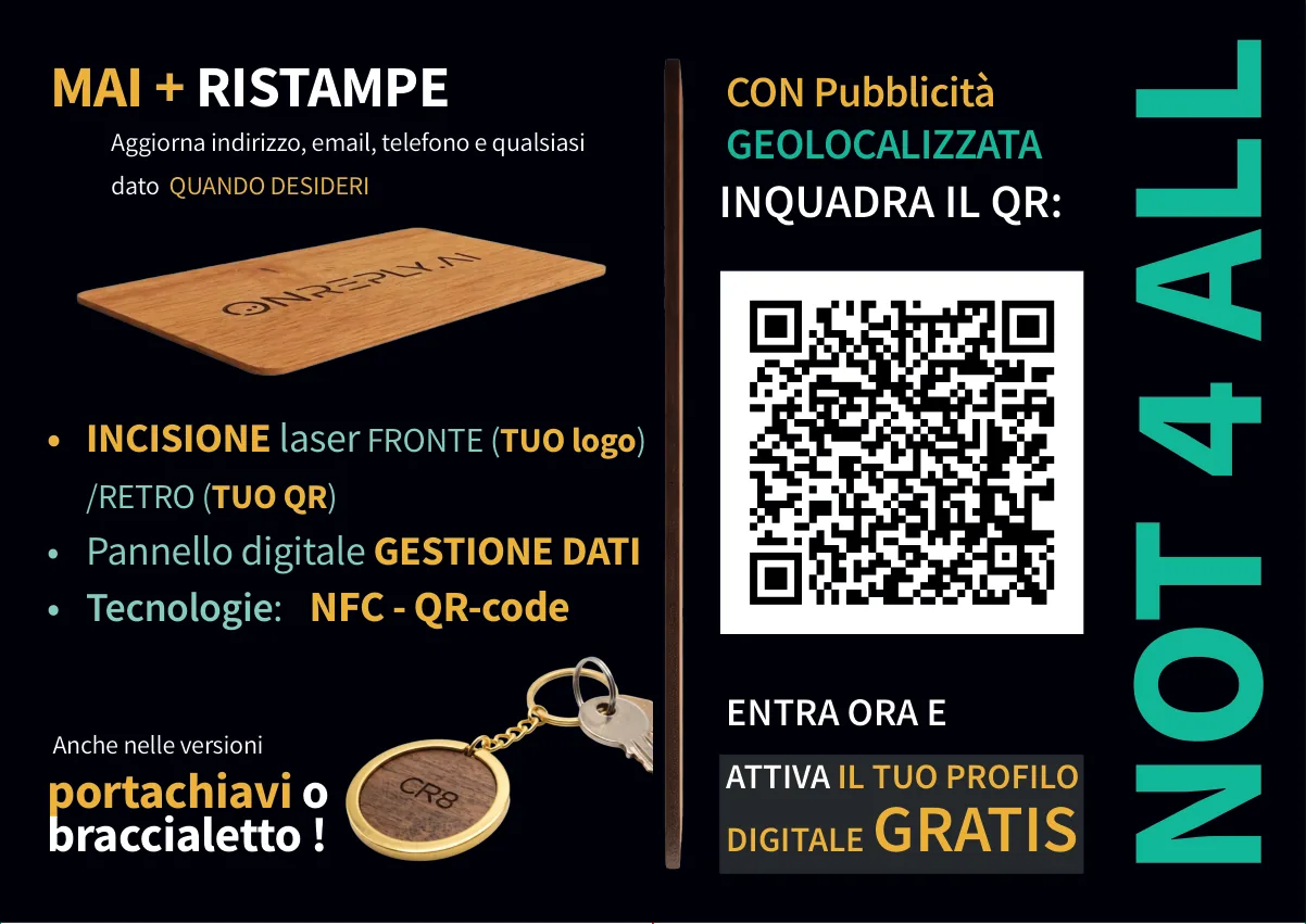 Retro del volantino OnReply: aggiornamento dei dati, card personalizzate e accessori NFC